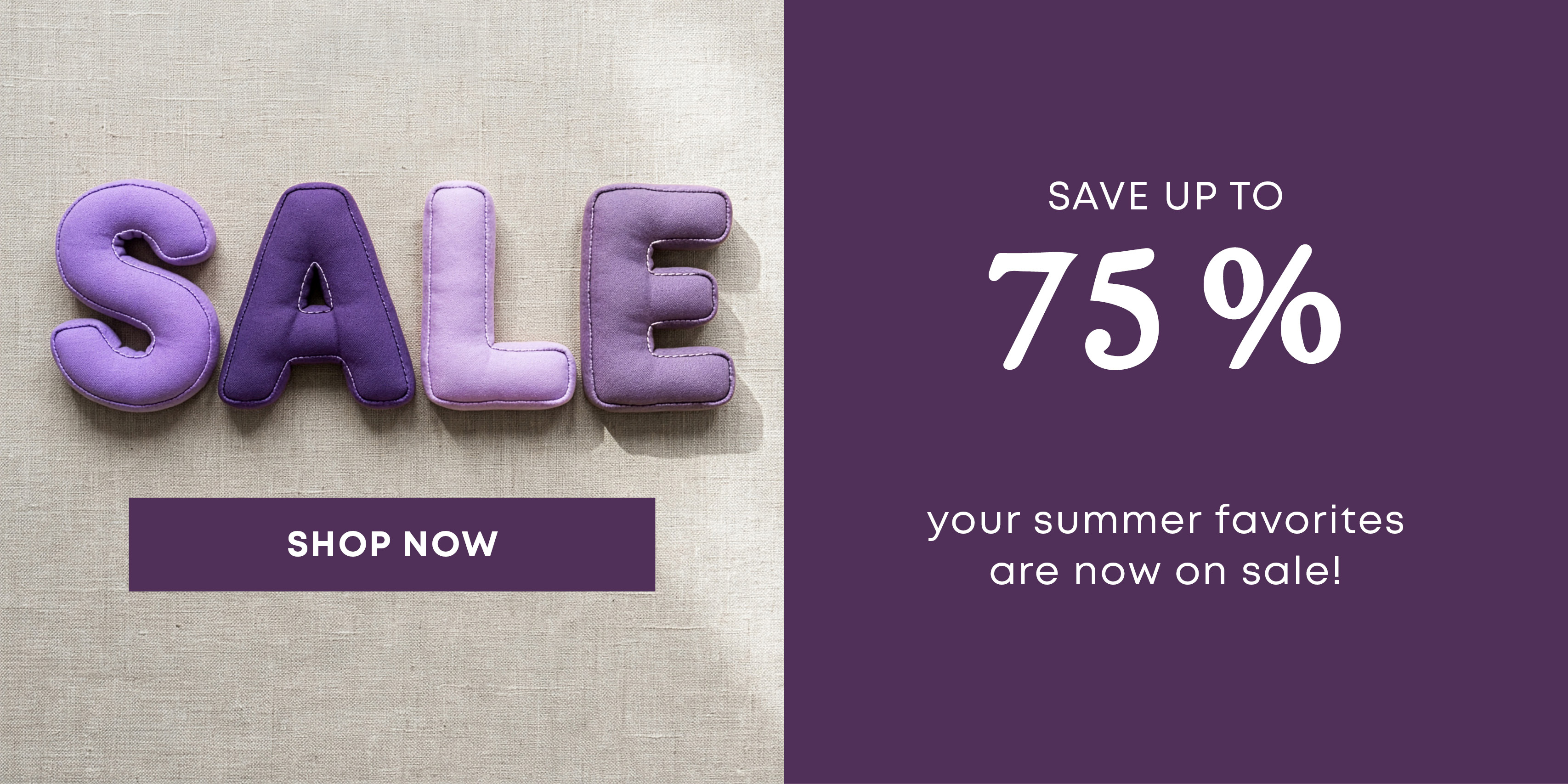 The image of the sale slider for the homepage.